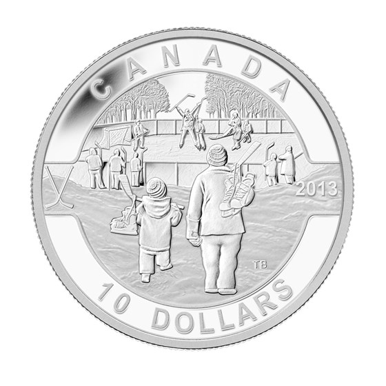 2013 Canada 1/2 oz Silver $10 Hockey (w/Box & COA) 2013 Canada 1/2 oz Silver $10 Hockey (w/Box & COA)